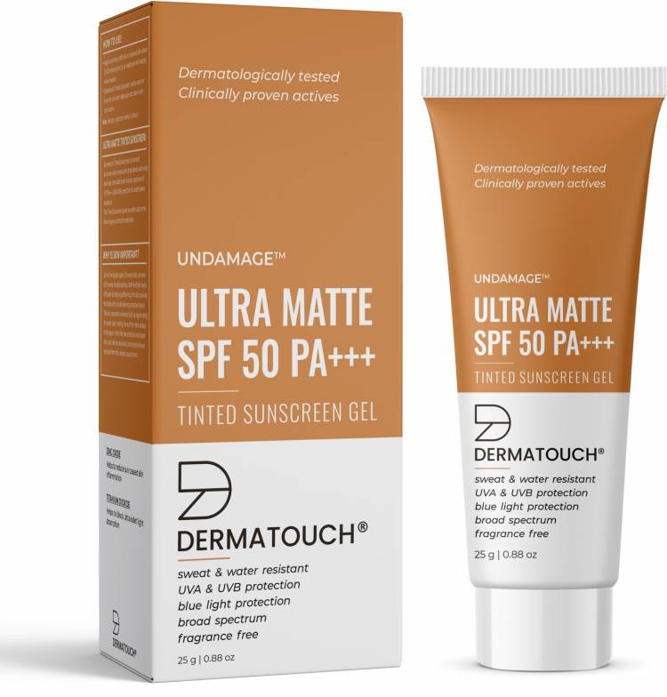 Dermatouch Undamage Ultra Matte Tinted Sunscreen SPF 50 PA+++ (25G) - SPF 50 PA+++ Price in India