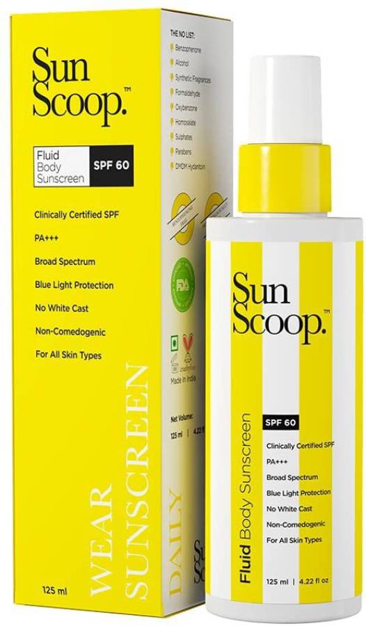 SunScoop Fluid Body Sunscreen SPF 40 No White Cast Ultimate Sun Protection - SPF 40 PA+++ Price in India
