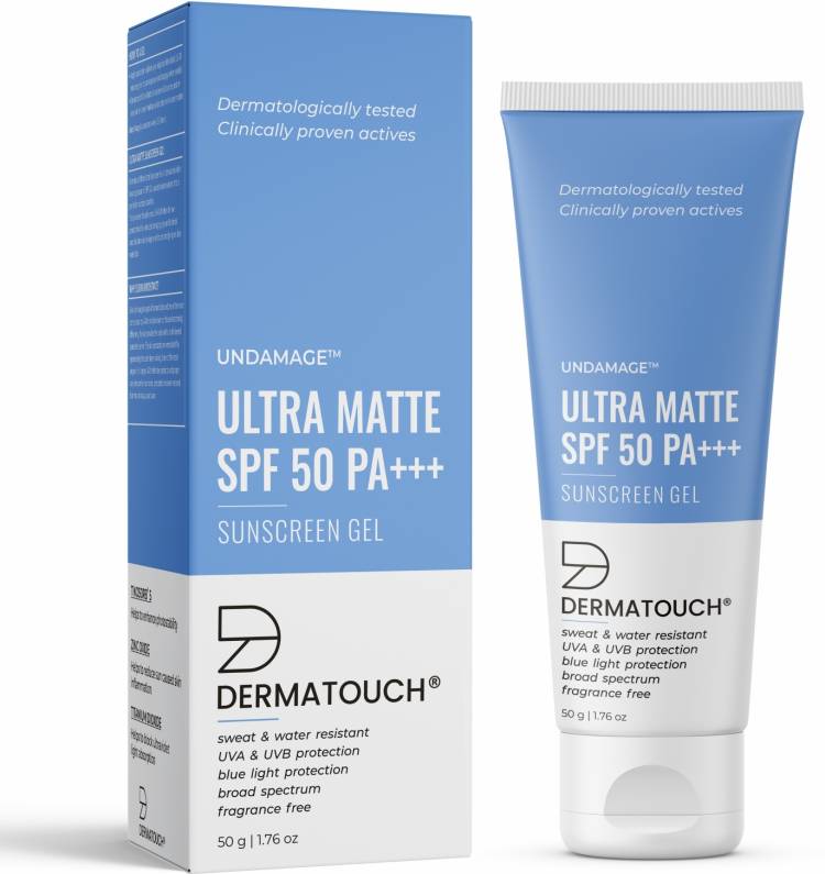 Dermatouch Undamage Ultra Matte Sunscreen Gel SPF 50 PA+++ | Water & Sweat Resistant - SPF 50 PA+++ Price in India