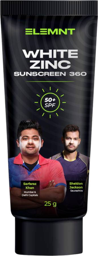 Elemnt Life Zinc Sunblock 360 - White Zinc Oxide Sunscreen for Cricketers & Athletes - SPF 50 PA+++ Price in India