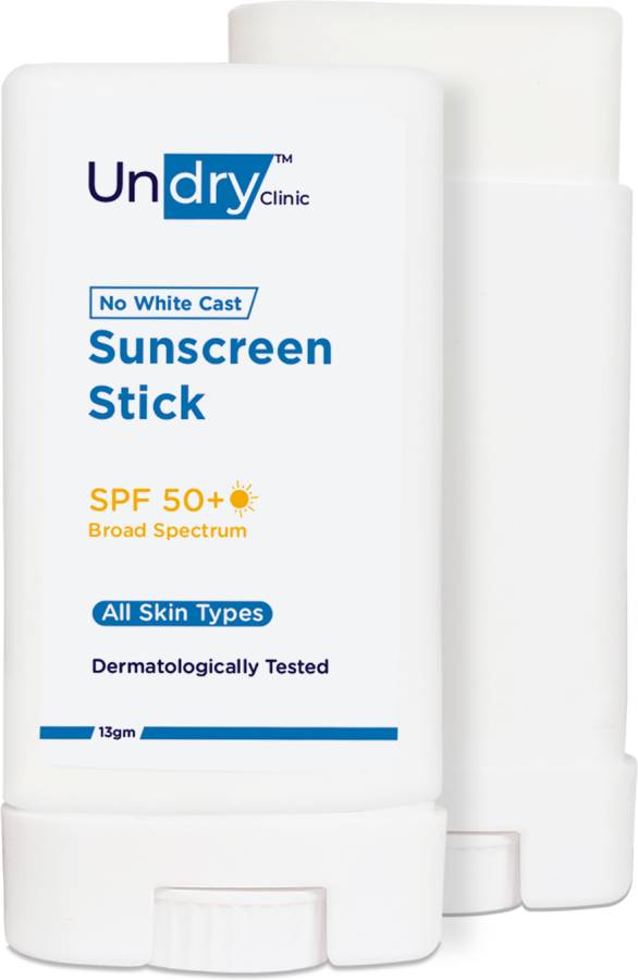 Undry Sunscreen Stick with Vit C; Dermatologically Tested Sunstick for all Skin Types - SPF 50 PA+++ Price in India