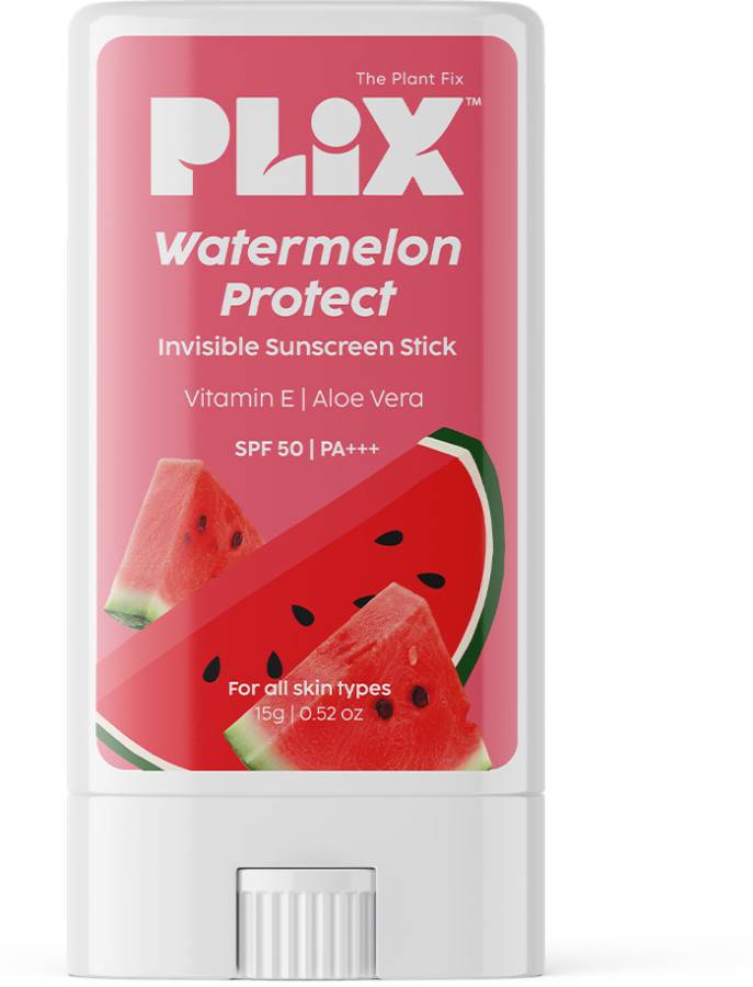 The Plant Fix Plix Watermelon Invisible Sunscreen Stick With SPF 50 PA +++ - SPF 50 PA+++ Price in India