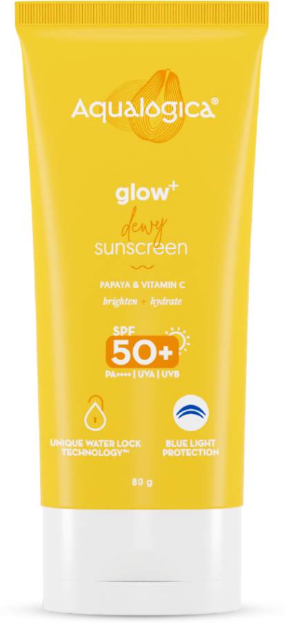 Aqualogica Glow+ Dewy Vitamin C Sunscreen SPF 50 for UVA/UVB & Blue Light Protection - SPF SPF 50 PA++++ Price in India