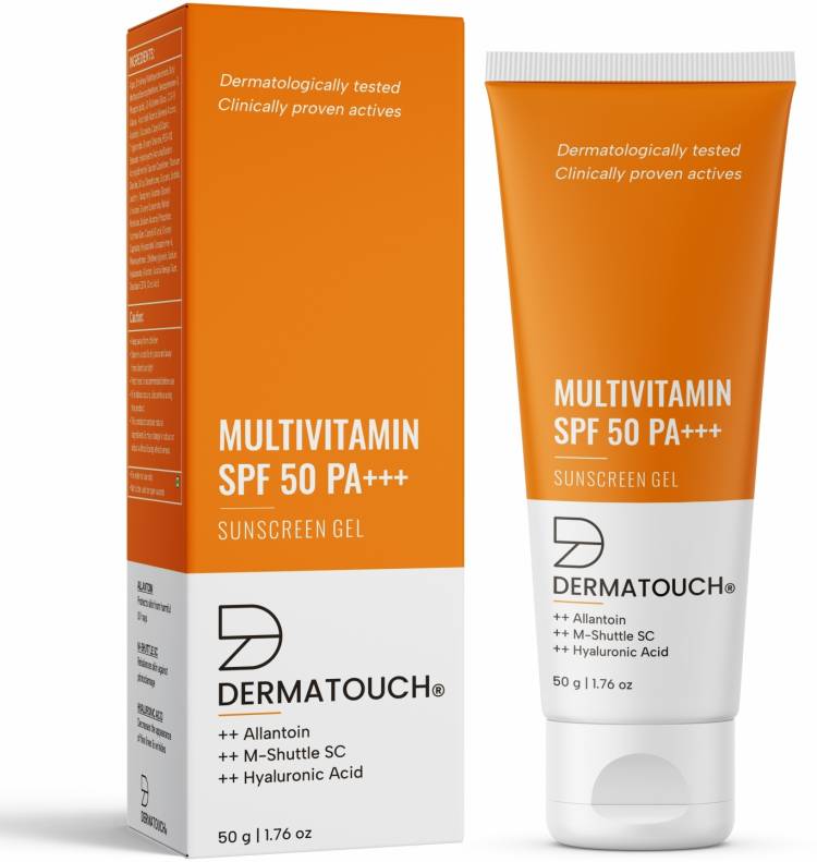 Dermatouch Multivitamin SPF 50 PA+++ Sunscreen Gel | UVA-UVB Protection | Unisex - SPF 50 PA+++ Price in India