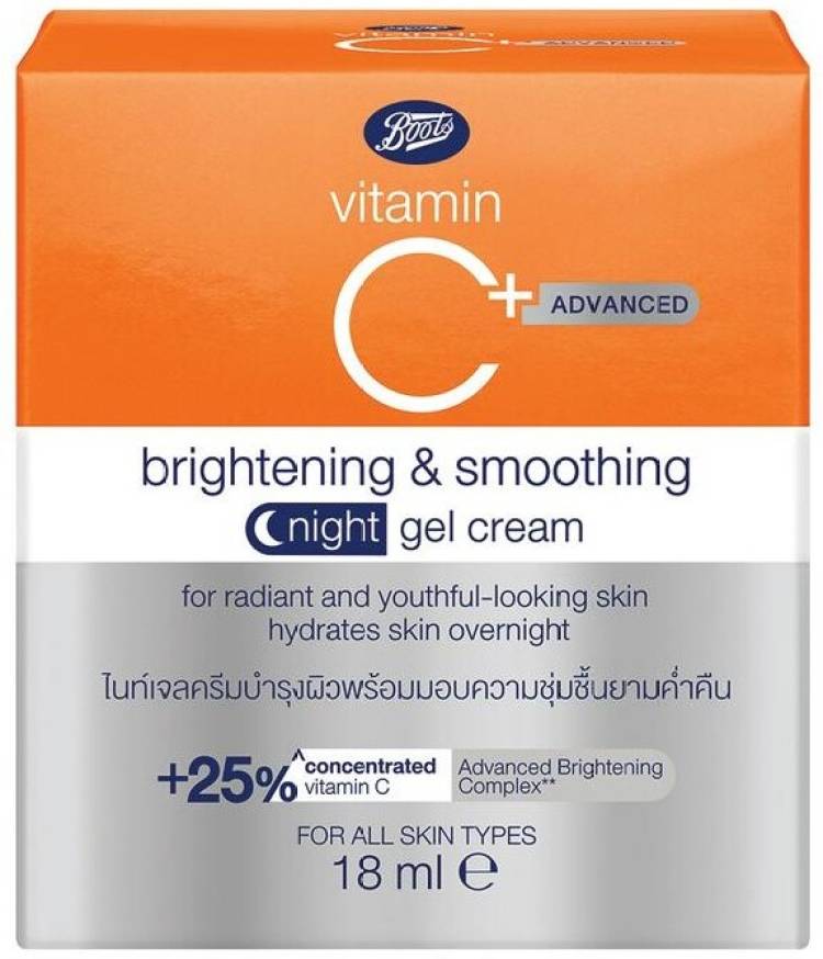 Boots VITAMIN C ADVANCED BRIGHTENING & SMOOTHING NIGHT GEL CREAM - SPF N/A Price in India