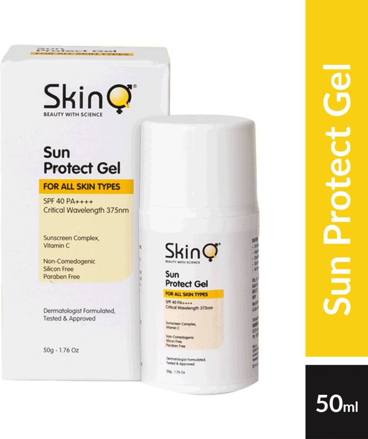 SkinQ Sunscreen SPF 40 with Vit C for Women | Lightweight, Sun Protection Gel - SPF 40 PA+++ Price in India
