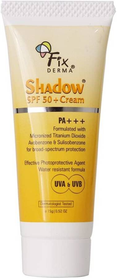 Fixderma Shadow Sunscreen SPF 50+ Cream, Sunscreen for Dry Skin UVA UVB Protection - SPF 50 PA+++ Price in India