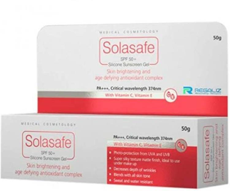 solasafe SPF 50+ SUNSCREEN Gel(Topical) 50gm - SPF 50 PA+ Price in India