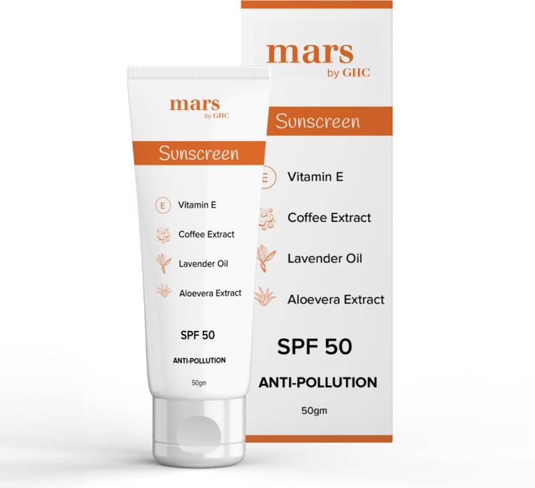 mars by GHC Broad Spectrum UVA & UVB Protection Anti-Pollution Sunscreen Cream SPF 50 - SPF 50 PA++ Price in India