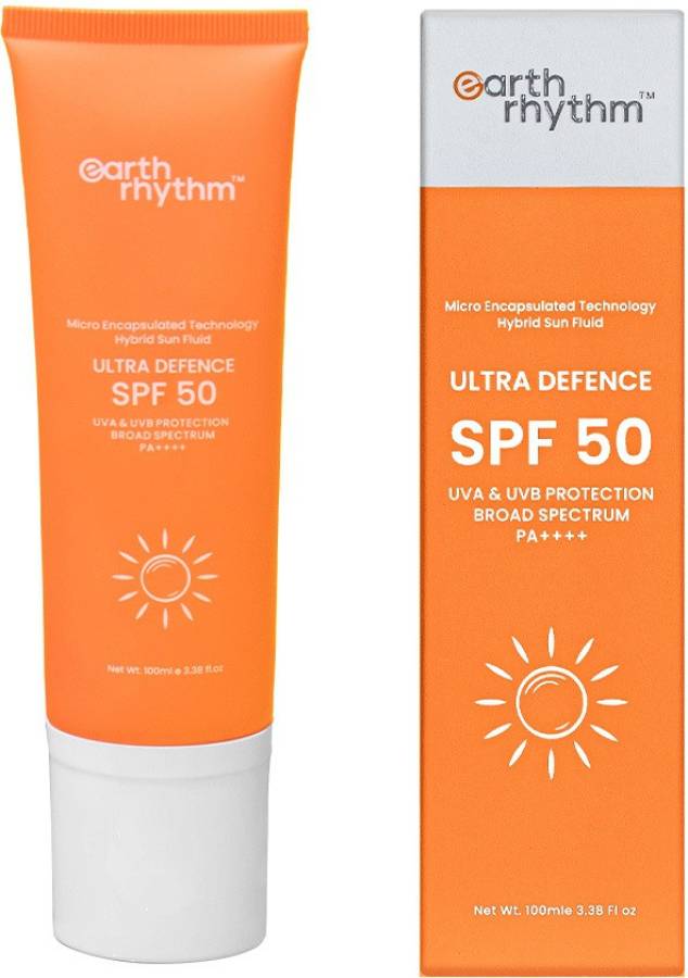 Earth Rhythm Sunscreen SPF 50 for All Type Skin, PA++++, Non Sticky - 100 ml - SPF SPF 50 100ml PA++++ Price in India