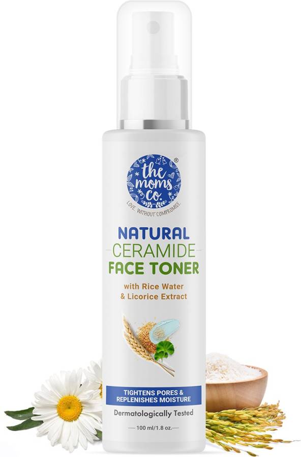 The Moms Co. Natural Ceramide Hydrating Face Toner with Rice Water | Unclogs & Tighten Pores Men & Women Price in India