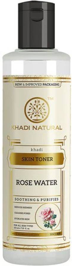 KHADI NATURAL Rose Water Skin Toner 210ml Soothning Purifies, Reduces Redness, Cleanses Pores Men & Women Price in India