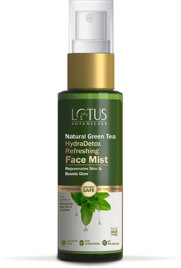Lotus Botanicals Natural Green Tea HydraDetox Refreshing Face Mist|Boosts Glow Women Price in India
