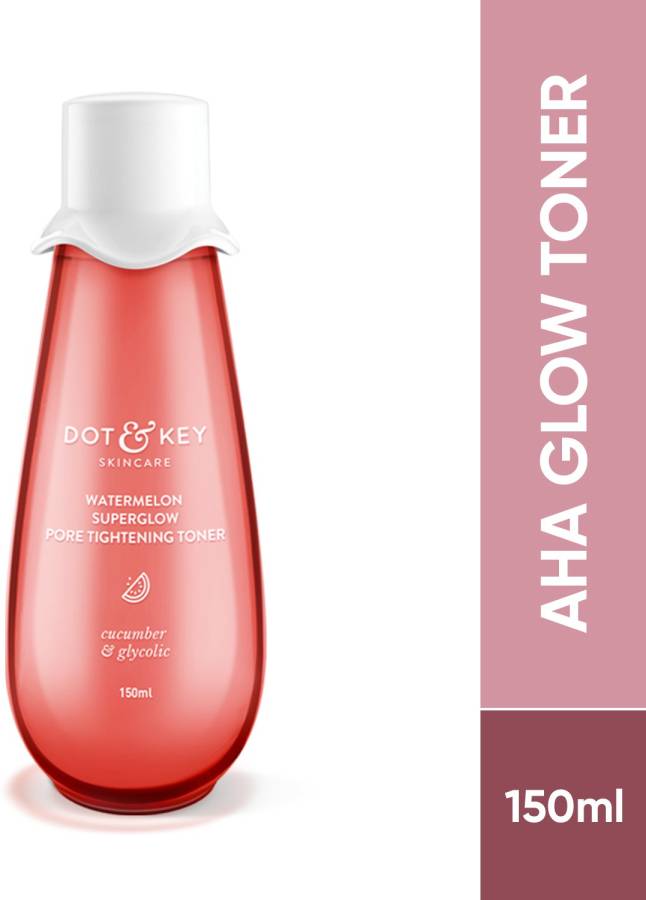 Dot & Key Watermelon AHA Pore Tightening Glow Toner with Glycolic Lactic Acid Alcohol Free Women Price in India
