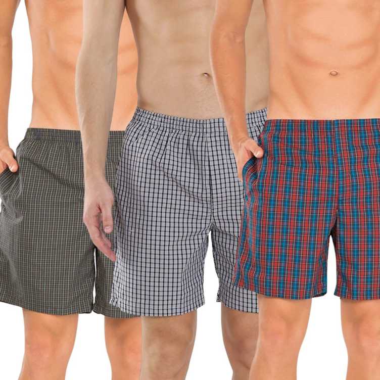 Cavoulous Checkered Men Boxer  (Pack of 3)