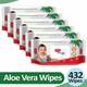 LuvLap Baby Moisturising Wipes with Aloe Vera,72N Pack of 6 Combo 2