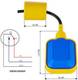 M S control Pack of-5 Float Switch Sensor With 2 Meter Wire For Water Level Controller Wired Sensor Security System 2