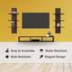 Flipkart Perfect Homes Studio Wooden TV Entertainment Unit with 2 Wall Shelf/Wall Set Top Box Stand/TV Cabinet Engineered Wood TV Entertainment Unit 3