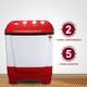 ONIDA 8 kg 5 Star Rating, Auto Scrubber Semi Automatic Top Load Washing Machine Red 5