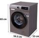 TOSHIBA 7.5 kg Fully Automatic Front Load Washing Machine with In-built Heater Silver 6