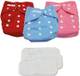 Jaydison Solid Reusable Diaper Reuse Nappy Button Nappy & 5 Layer Insert(0 -24m) POGW 1