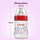 LuvLap Anti-Colic Wide Neck Natural Flow Baby Feeding Bottle, Floral BPA Free Pack of 2 - 150 ml 5