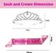Curated Cart Birthday Girl Sashes and Crown I Rose Gold Sash I Diamond Ring Crown for Happy Birthday Girl Pack of 2 , Pink , Sliver 2