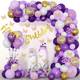 PARTY MIDLINKERZ Purple Theme 1st/First Birthday Decoration set kit items Combo for Girls, Wife 1