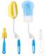 SYGA 4 Pcs Baby Milk Bottle Nipple Straw Brush Sponge Nylon Cleaning Brush Cleaner Bottle Tong Set Random Color 1