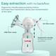 LuvLap Manual Breast Pump, 3 Level Suction Adjustment, 2pcs pads free  - Manual 4