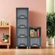 Flipkart SmartBuy Foldable Cabinet Plastic Cupboard For Storage Plastic Modular Drawer Plastic Free Standing Cabinet 4
