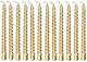 CHIKLIT ENTERPRISE Pack of 12 Pcs Golden Spiral 10 Inch Long Candles, Golden Taper Candles Inch Candle Candle 1
