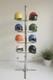 GLOBAL DESIGNERS Stainless steel helmet stand, 6 feet 20 hook Multipurpose coat bag helmet hanger Metal Helmet Stand 1