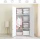 LIGER BLINDS 8-Door 8-Shelf Plastic kids Collapsible Cupboard PC Collapsible Wardrobe 3