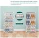 Keekos 6-Shelf-3-Door Plastic Cubort Shoe Rack Metal Collapsible Shoe Stand 4