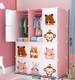 Etoly 12-Door 12-Shelf Plastic kids Collapsible Cupboard Cloth stand PC Collapsible Wardrobe 2