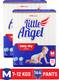 Little Angel Easy Dry Diaper Pants with 12 hrs absorption 72 Count/Pack,Pack of 2,7-12 Kgs - M 1