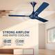 V-Guard Exado Pro AS (Riband Blue Matte) with 30 Months Warranty Energy Saving 1200 mm Ceiling Fan 3