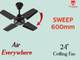 Herrricane B1-2023-SB-24 with 24 Months Warranty Ultra High Speed 600 mm Ceiling Fan 2