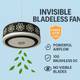 invisible world 13" Invisible Fan with LED Light, Remote, Wood Finish Ideal for Small Rooms with 2 Year Warranty BLDC Motor 10 mm Ceiling Fan 4