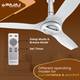 BAJAJ Arioso Luxe 1200mm White & Silver CF with 2 Year Warranty 1200 mm Ceiling Fan 4