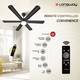 Longway Luminair-6B with 5 Year Warranty BLDC Motor with Remote 1200 mm Ceiling Fan 4