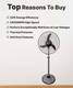 DIGISMART Bullet mark 1 with 1 Year Warranty Energy Saving 400 MM Pedestal Fan 3