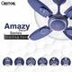 GESTOR Hydra Deco Ultra High Speed Blue with Anti dust with 36 Months Warranty Anti Dust 600 mm Ceiling Fan 3