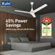 KUHL Fest B1 Power Saving BLDC Ceiling Fan |28W|365 RPM | Remote & Regulator Operated BLDC Motor with Remote 1200 mm Ceiling Fan 6