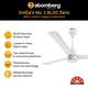 Atomberg Renesa Halo Smart|Voice Control|High Air Flow|Low Noise|LED Speed Indicator with 3 Year Warranty BLDC Motor with Remote 1200 mm Ceiling Fan 4
