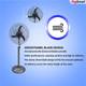 DIGISMART Bullet mark 1 with 1 Year Warranty Energy Saving 400 MM Pedestal Fan 5