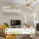 Crompton SUREBREEZE HILLBRIZ DECO with 2 Year Warranty 1200 mm Ceiling Fan 2