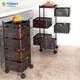 Flipkart SmartBuy 5 Layer Kitchen Trolley Storage Rack Square Design Fruits & Vegetable Basket Iron Kitchen Trolley 5