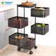 Flipkart SmartBuy 5 Layer Kitchen Trolley Storage Rack Square Design Fruits & Vegetable Basket Iron Kitchen Trolley 3